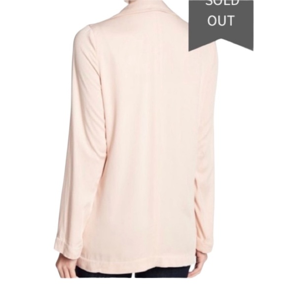 Ro & De Longline Flowy Blush Pink Blazer Large - Picture 2 of 11
